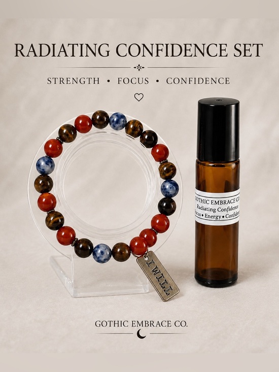 Hand Crafted Other - Hand Crafted Radiating Confidence Oil & Bracelet Set Tiger Eye Jasper Sodalite